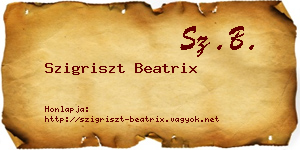 Szigriszt Beatrix névjegykártya