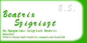 beatrix szigriszt business card